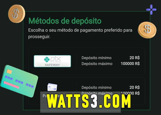 O cassino watts bet oferece uma grande variedade de métodos de pagamento