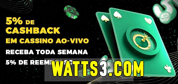Promoções do cassino ao Vivo watts 